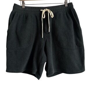 Outerknown Shorts Men's L Black Terry Cloth Hightide Sweatshorts Organic Cotton